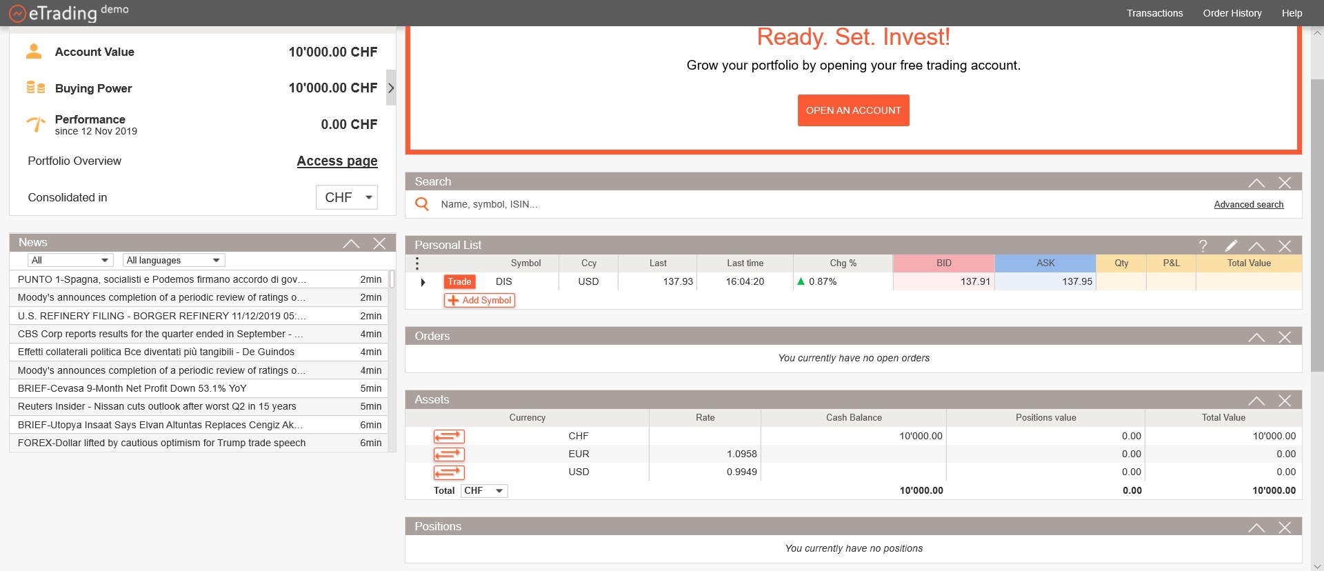 Swissquote Bank Trading Platforms