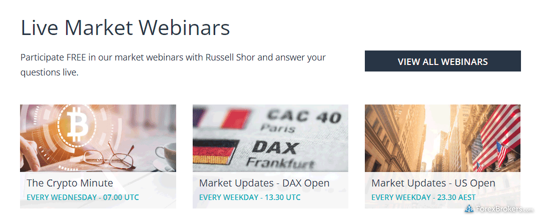 FXCM education webinars