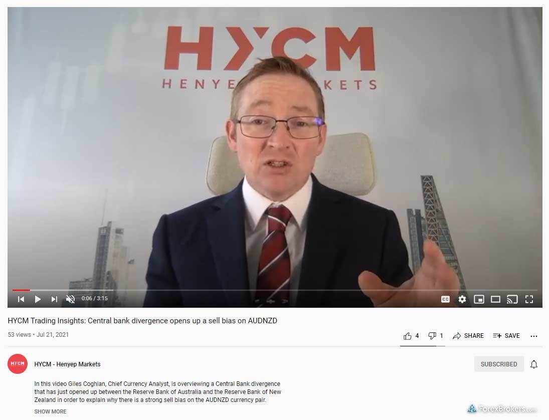 HYCM YouTube video webinars