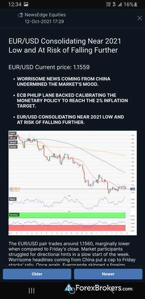 Saxo Bank SaxoTraderGO mobile trading app forex news headlines article detail