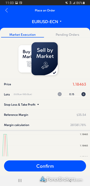 VT Markets mobile trading app trade ticket