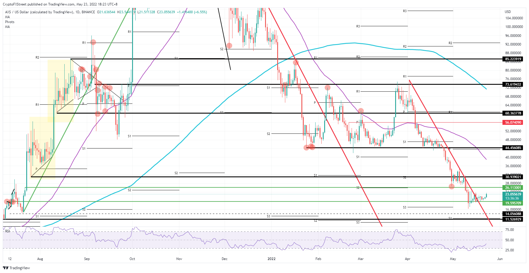 AXS/USD daily chart
