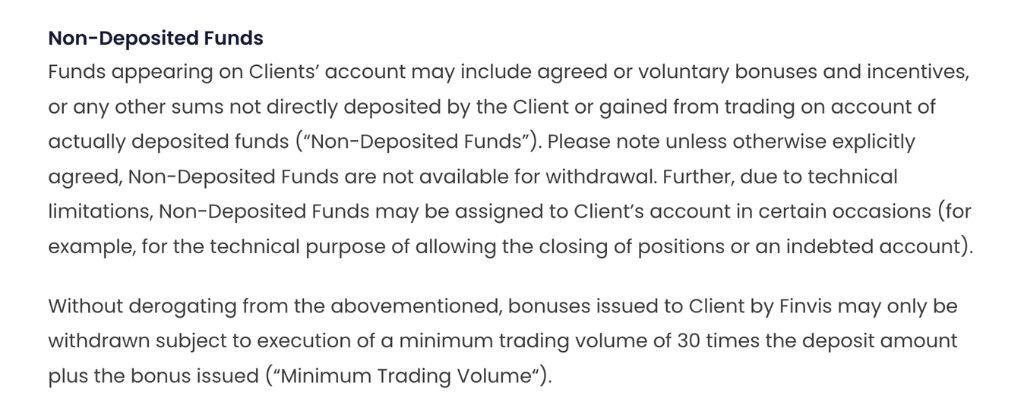 Finvis Trade Bonuses