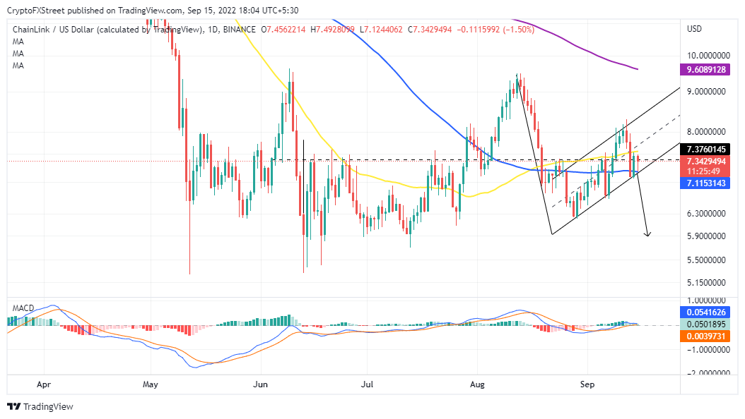 LINK/USD daily chart